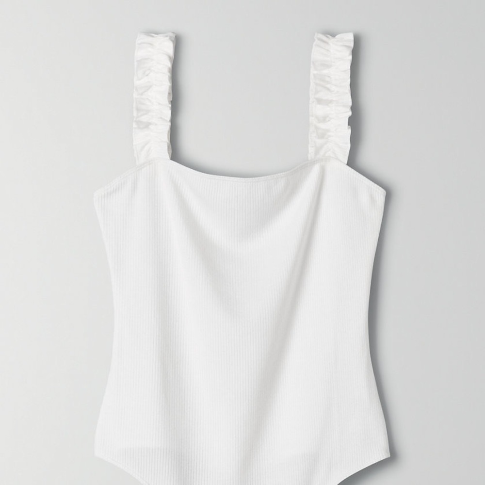 ARITZIA SUNDAY BEST BODYSUIT WHITE